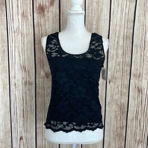 GWheels Lacy Black Tank NWT